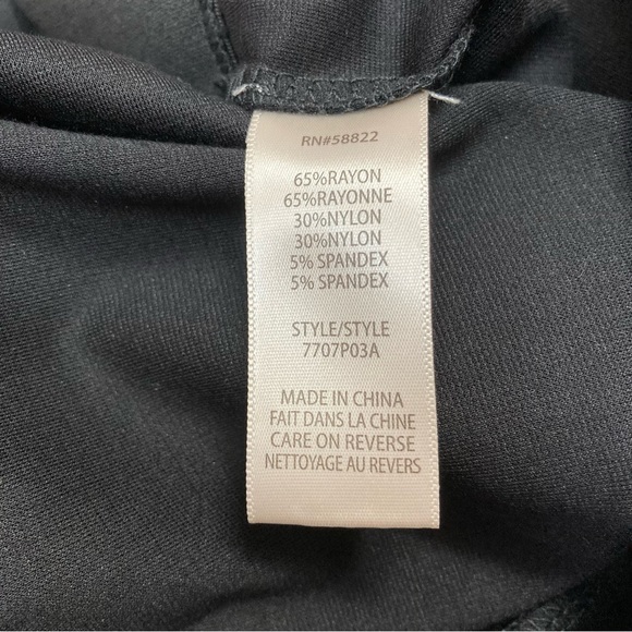 Max Studio Size XL Black Scuba Easy Leg Trousers Inseam 31 NWT - Picture 9 of 10